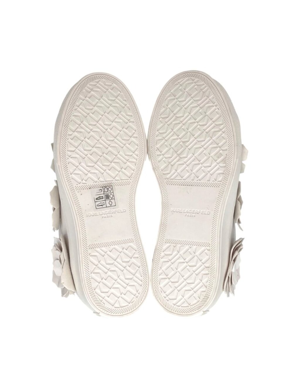 Karl Lagerfeld Georgia Shoes Womens Sneakers 5.5 Floral Design White Leather NEW - Picture 14 of 16